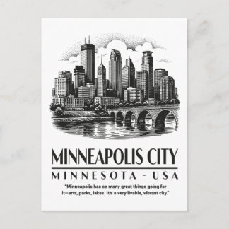 Postal Minneapolis Ciudad Minnesota EE. UU.