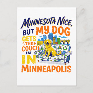 Postal Minneapolis Es Bonito Pero Mi Perro Se Apodera Del