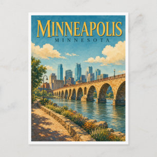 Postal Minneapolis Minnesota Arco de Piedra GeoSaga