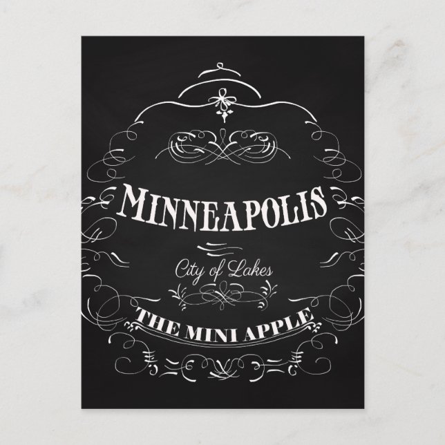 Postal Minneapolis Minnesota - Ciudad de los Lagos (Anverso)