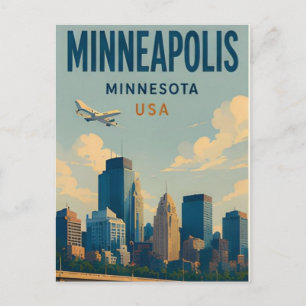 Postal Minneapolis Minnesota EE. UU. Lagos Ciudad del Río