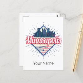 Postal Minneapolis Minnesota Estados Unidos Skyline