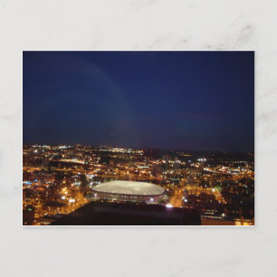 Postal Minneapolis Minnesota HHH Metrodome Night Skyline