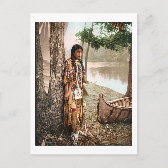 Postal Minnehaha 1897 Nativo Estadounidense Hiawatha Vint (Anverso)