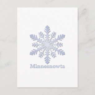 Postal Minnesnowta Blue Snowflake
