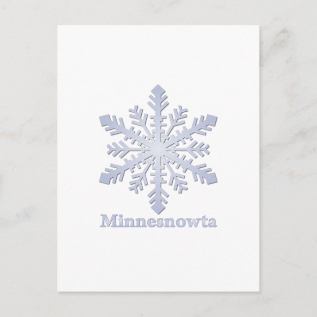 Postal Minnesnowta Blue Snowflake (Anverso)