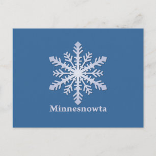 Postal Minnesnowta Copo de Nieve Azul