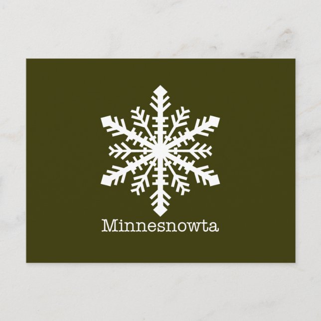 Postal Minnesnowta Snowflake (Anverso)