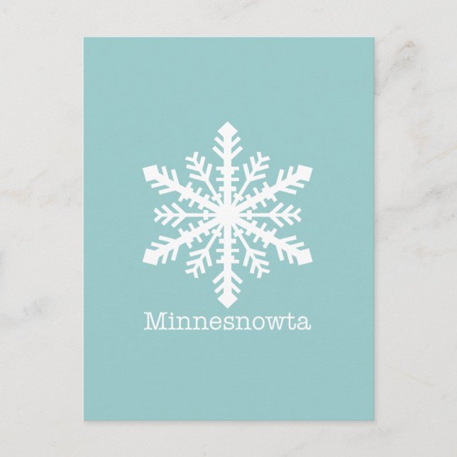 Postal Minnesnowta Snowflake (Anverso)