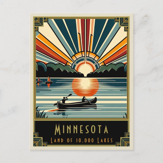 Postal Minnesota | Art Deco (Anverso)