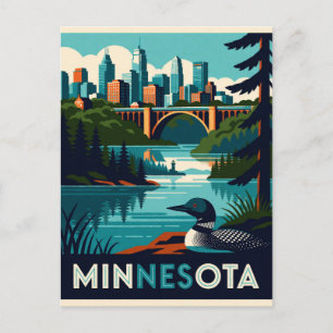 Postal Minnesota EE. UU. Lagos y viaje a Northwoods 🛶