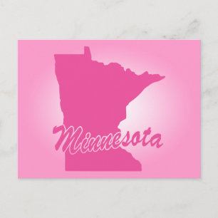 Postal Minnesota Estatal rosa