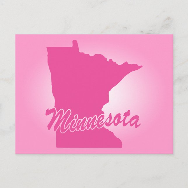 Postal Minnesota Estatal rosa (Anverso)