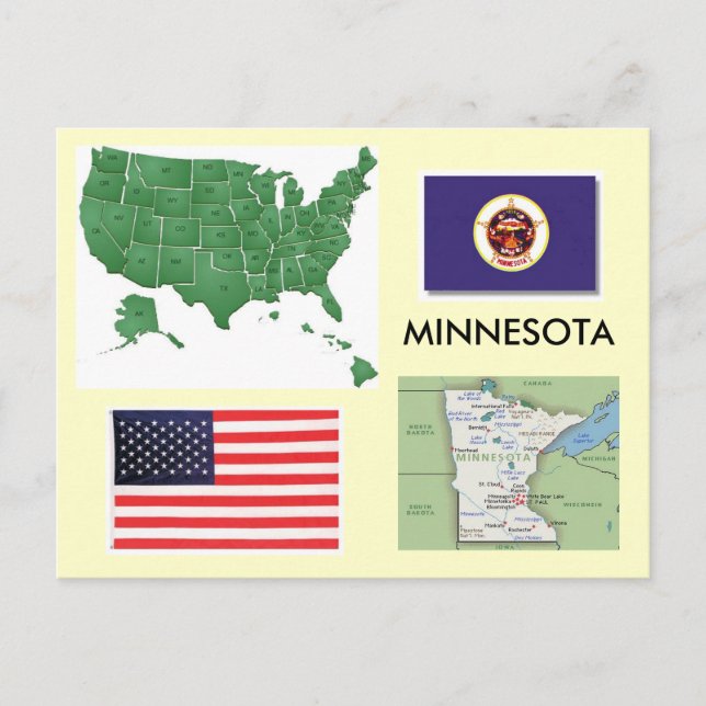 Postal Minnesota, los E.E.U.U. (Anverso)