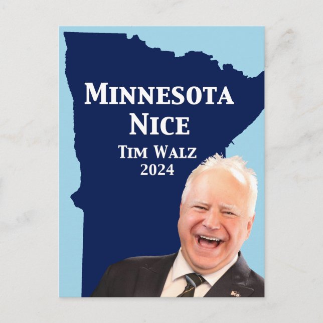 Postal Minnesota Nice Tim Walz (Anverso)