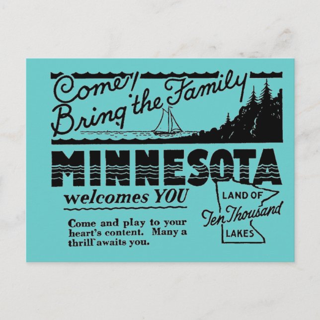 Postal Minnesota Postcard (Anverso)