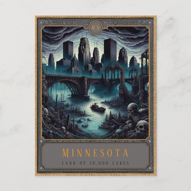 Postal Minnesota | Postcarta de arte gótico (Anverso)