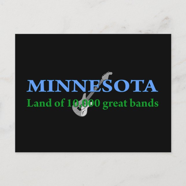 Postal Minnesota - Tierra de 10.000 bandas (Anverso)