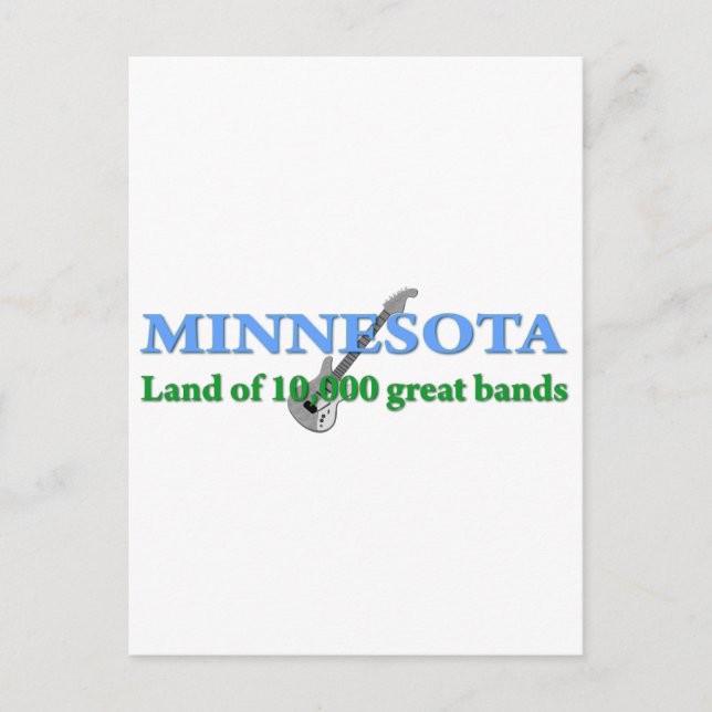 Postal Minnesota - Tierra de 10.000 bandas (Anverso)