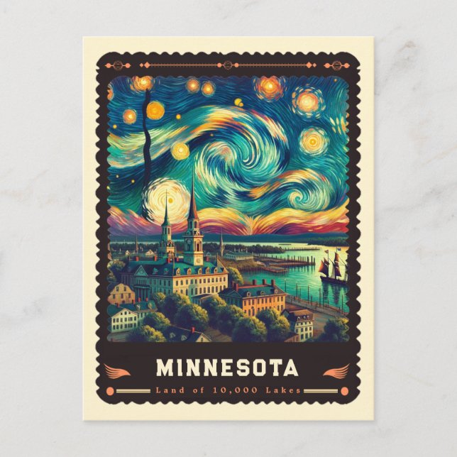 Postal Minnesota | Vincent Van Gogh Inspired (Anverso)