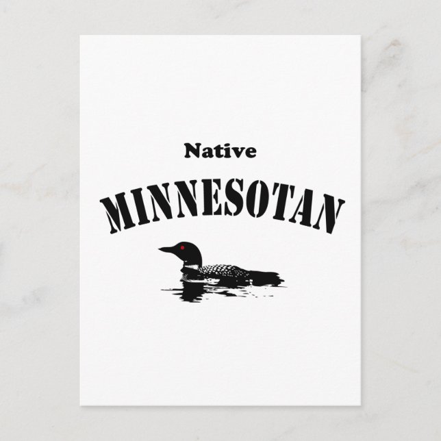 Postal Minnesotan nativo (Anverso)