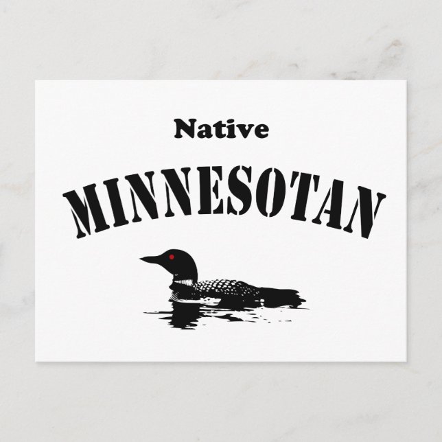 Postal Minnesotan nativo (Anverso)