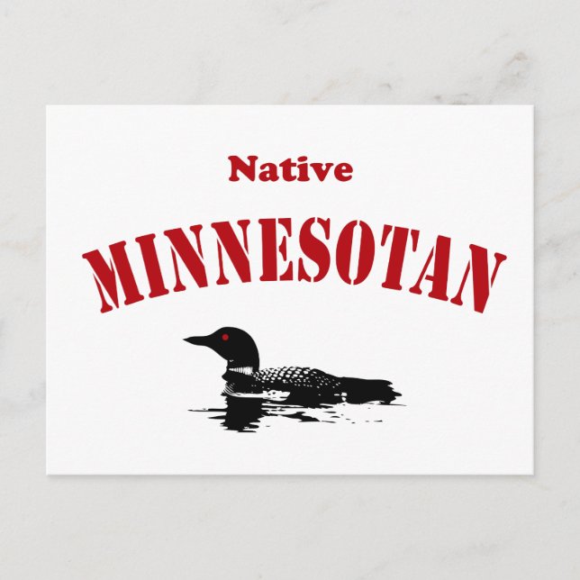 Postal Minnesotan nativo (Anverso)