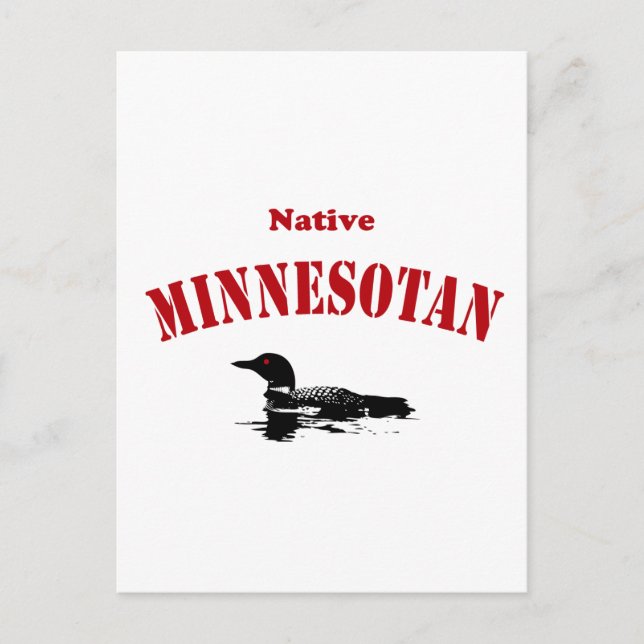 Postal Minnesotan nativo (Anverso)