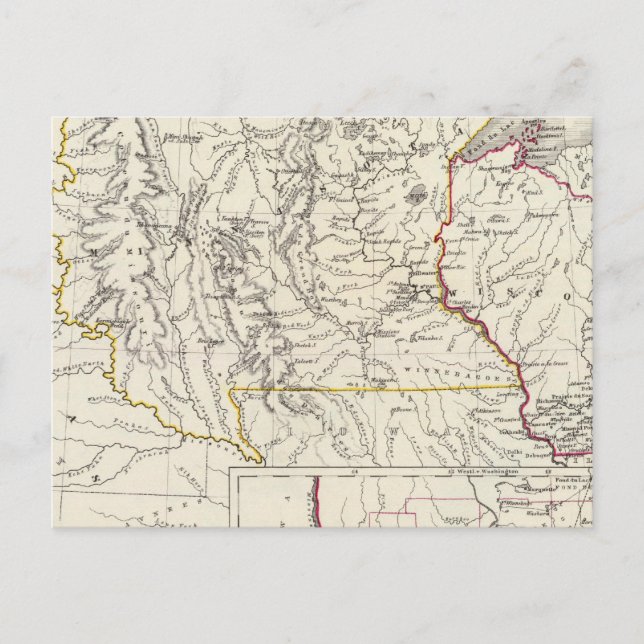 Postal Minnisota y Wisconsin (Anverso)