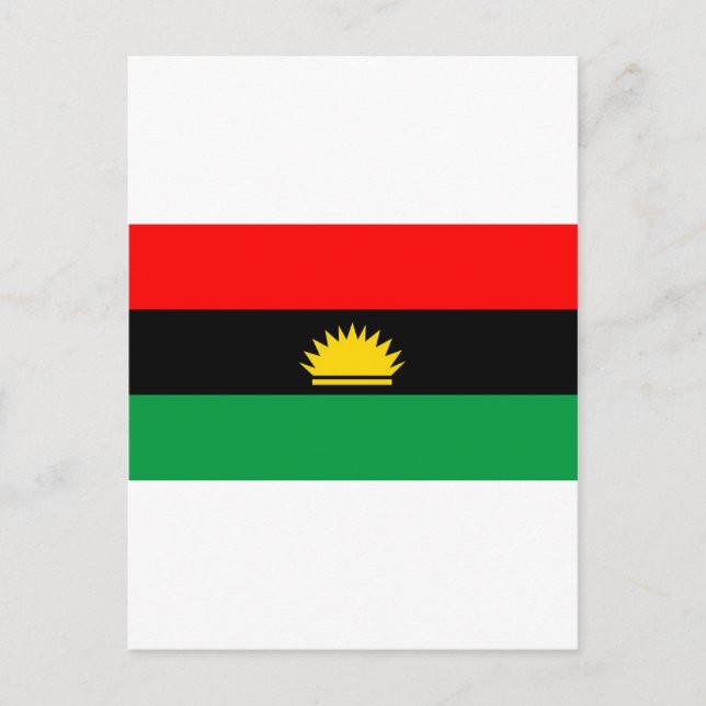 Postal Minoría de la república de Biafra Bandera étnica (Anverso)