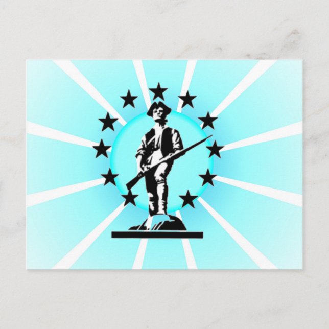 Postal Minuteman brillante (Anverso)