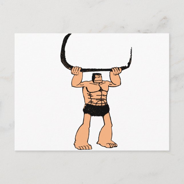 Postal Mira a ese Caveman (Anverso)
