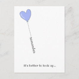 Postal ¡Mira! - Globo Lilac con cotización motivacional