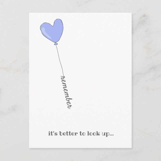 Postal ¡Mira! - Globo Lilac con cotización motivacional (Anverso)