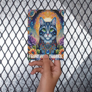 Postal Mirada Felina: El Gato de Ojos Esmeralda