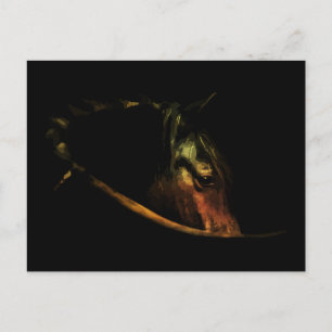 Postal Mirada Majestuosa: Retrato de Caballo de Arte Fino