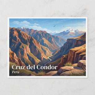 Postal Mirador Cruz del Condor Cabanaconde Perú
