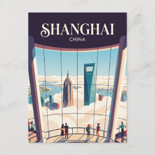 Postal Mirador de la Torre de Shanghái China