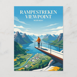 Postal Mirador de Rampestreken Noruega