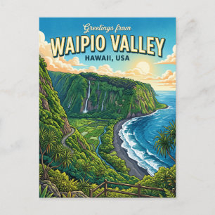 Postal Mirador del Valle de Waipio Hawaii