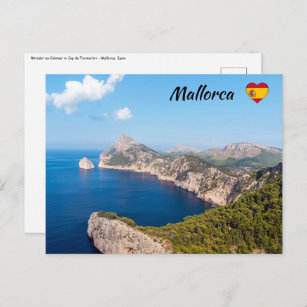 Postal Mirador es Colomer en Cap de Formentor - Mallorca