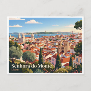 Postal Miradouro da Senhora do Monte Lisboa Portugal