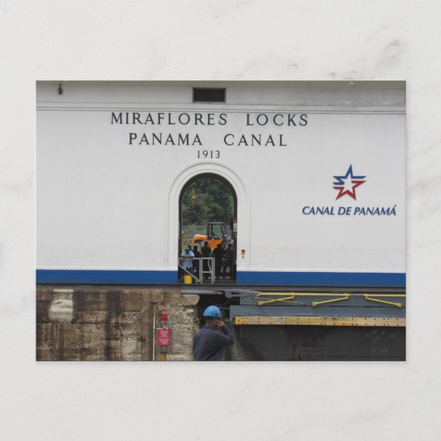 Postal miraflores bloquea el canal panama (Anverso)