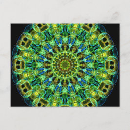 Postal Mirando al caleidoscopio