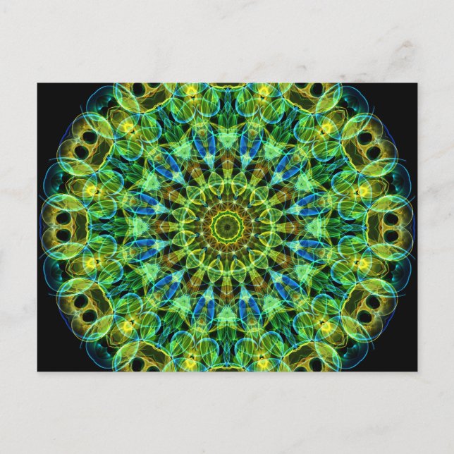 Postal Mirando al caleidoscopio (Anverso)