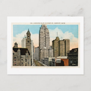 Postal Mirando hacia el este en Fort Street Detroit, Mich