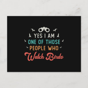 Postal Mirando las aves a las personas que ven a los vigi