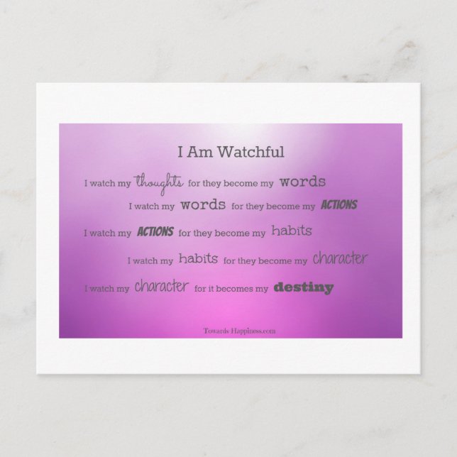 Postal Miro Mis Pensamientos (Anverso)