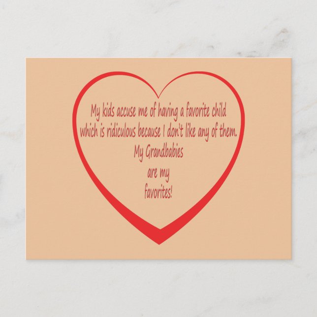 Postal Mis abuelos son mis favoritos (Anverso)