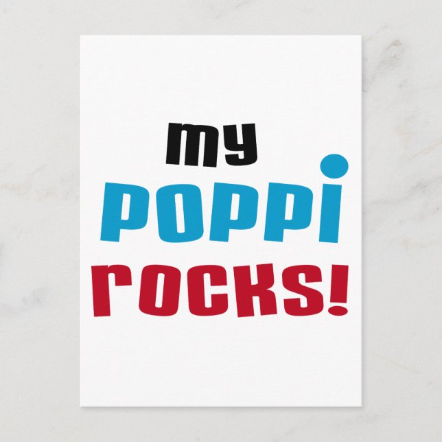 Postal Mis camisetas y regalos Rocks Poppi (Anverso)